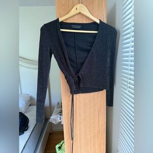 Urban Outfitters Sparkly Wrap Top